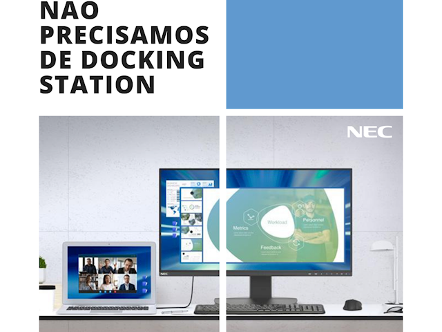 Conheça os novos monitores NEC que apenas precisam de um cabo para se ligar