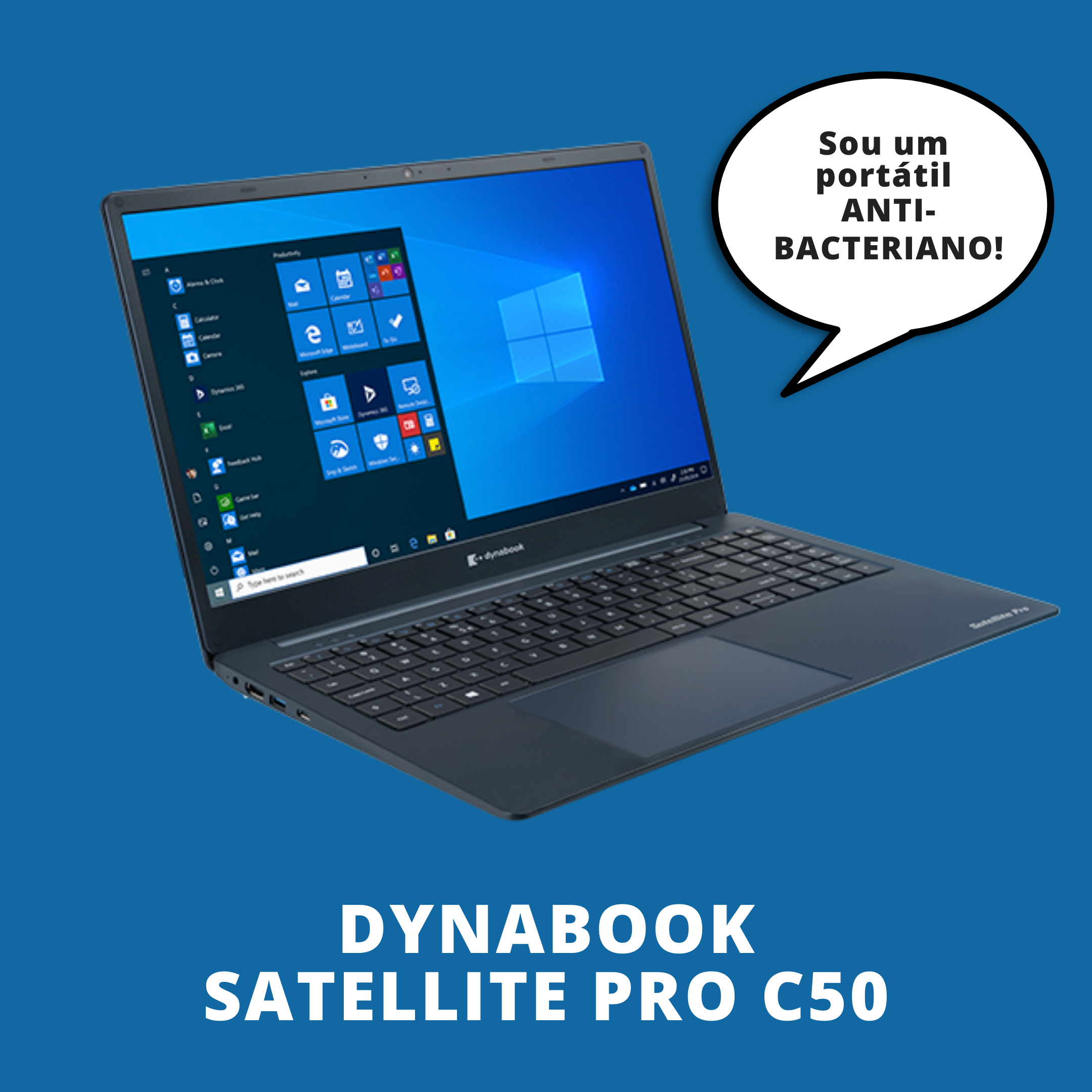 Sou um portátil antibacteriano!