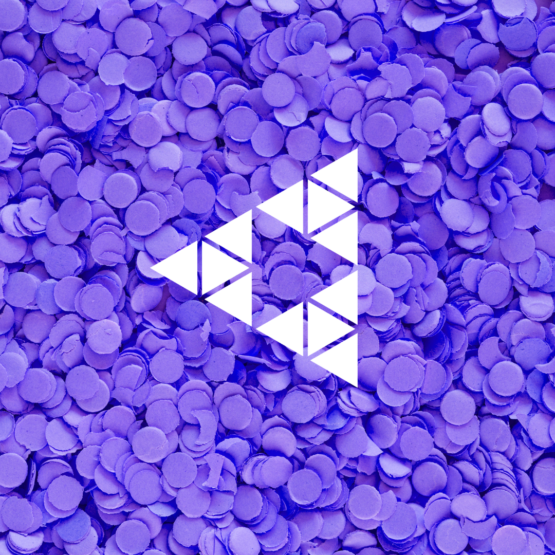 Confettis roxos para colorir o feriado!