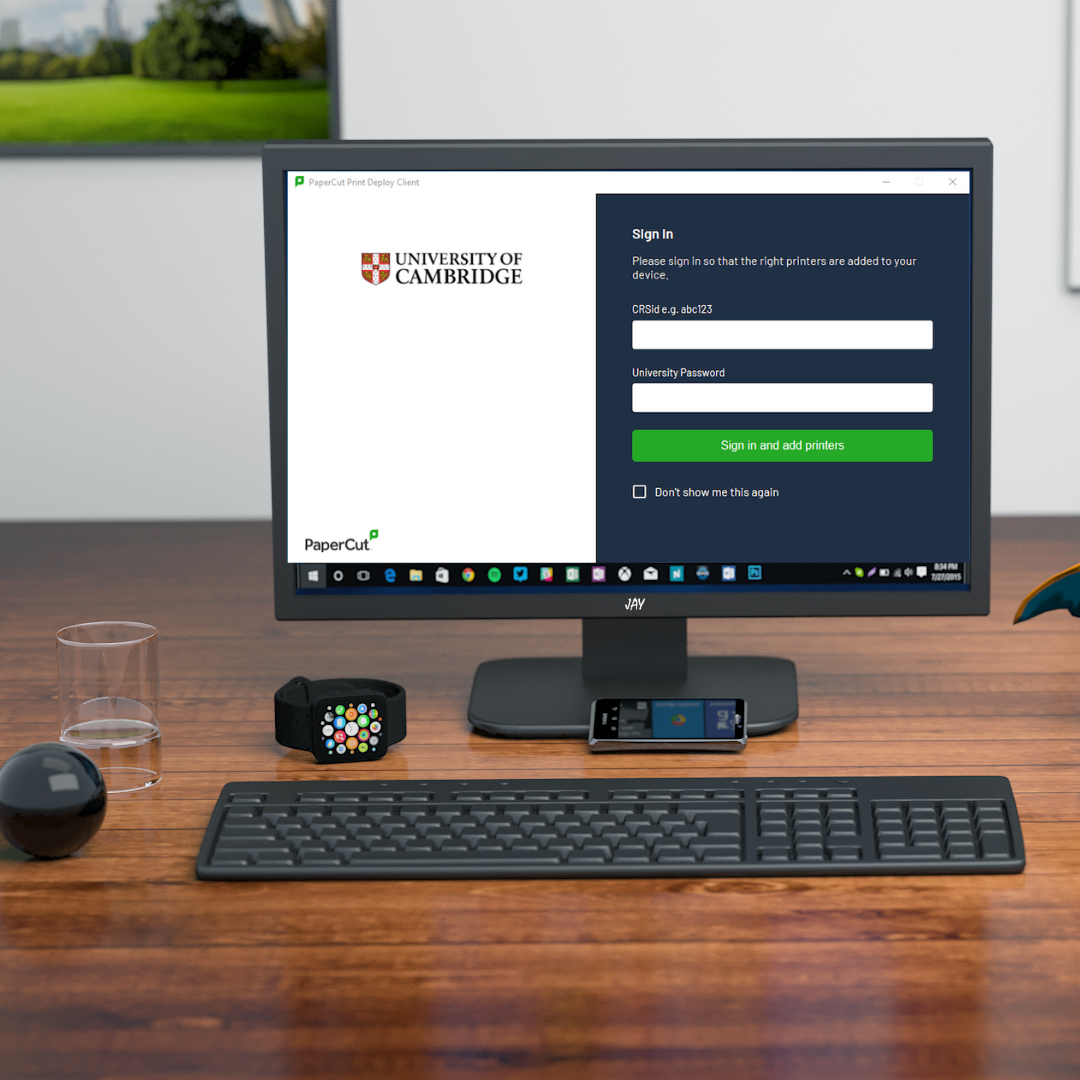 A Universidade de Cambridge usa o PaperCut