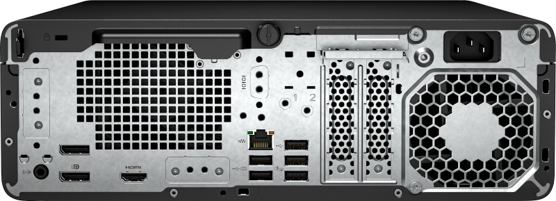 HP_ProDesk_4_SFF_G1i_Desktop_AI_PC_DT_JetBlack_ODD_Horizontal_Catalog_VisID_GreyBG_Dual_Display_Port_Rear_M2975725_3913972.png